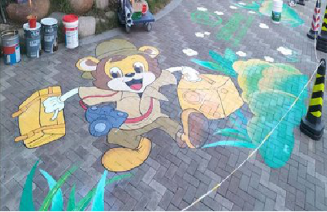 蓬溪夏季画地面彩绘会遇到的问题