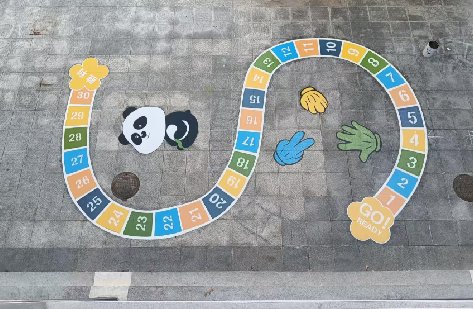 蓬溪地面游戏彩绘