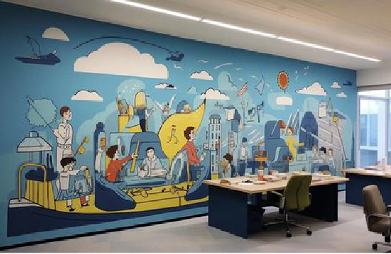 蓬溪办公室墙绘的特点。
