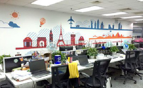 蓬溪教你设计办公室墙绘的方法。