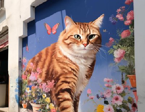 蓬溪自己绘制有个性的手绘墙