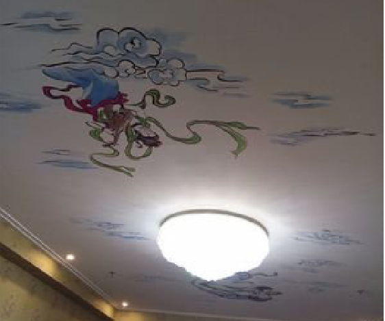 蓬溪如何快速绘制天花板上的手绘墙？