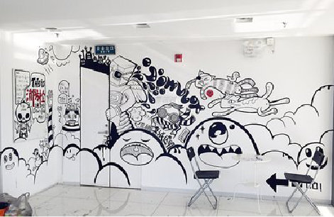 蓬溪手绘墙并非传统涂鸦。